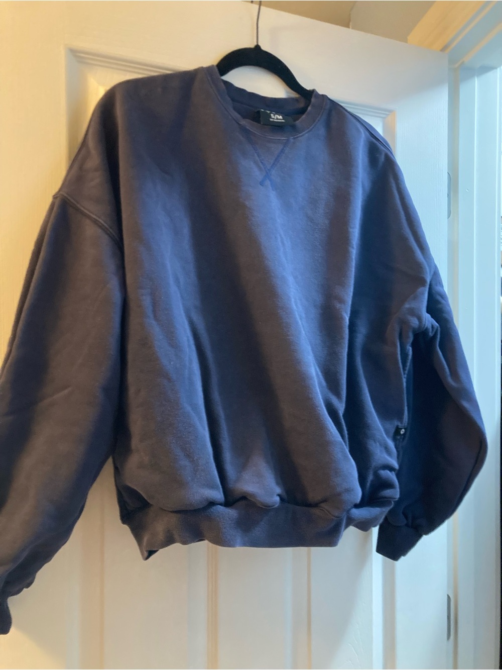POPFLEX Navy Blue Women's Crewneck Sweatshirt